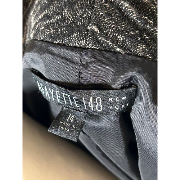 Lafayette 184 New York Wool Linen Blend Marbled Blazer Jacket Size 14 - Picture 4 of 8